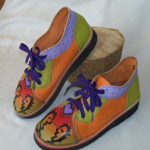 Hand-painted Soletech leather shoes
